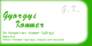 gyorgyi kommer business card